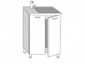 2.60.2мн Шкаф-стол на 600мм под накладную мойку с 2-мя дверцами в Нижних Сергах - nizhnie-sergi.magazinmebel.ru | фото