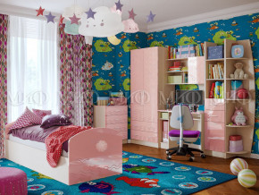 Детская комната Юниор-2 Розовый металлик в Нижних Сергах - nizhnie-sergi.magazinmebel.ru | фото
