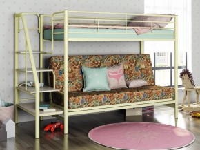 Двухъярусная кровать с диваном Мадлен 3 Слоновая кость-марки в Нижних Сергах - nizhnie-sergi.magazinmebel.ru | фото - изображение 1