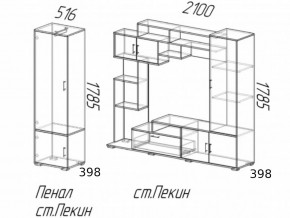 Гостиная Пекин с пеналом Венге-Лоредо в Нижних Сергах - nizhnie-sergi.magazinmebel.ru | фото - изображение 3