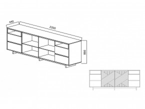 Комодино Moderno-2200 Ф3 в Нижних Сергах - nizhnie-sergi.magazinmebel.ru | фото - изображение 5