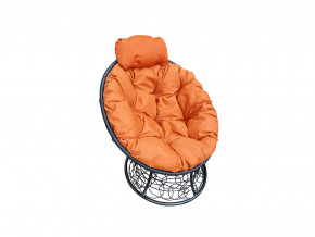 Кресло Папасан мини с ротангом оранжевая подушка в Нижних Сергах - nizhnie-sergi.magazinmebel.ru | фото
