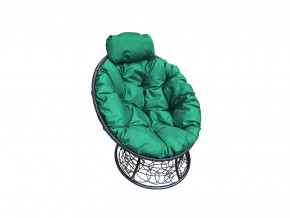 Кресло Папасан мини с ротангом зелёная подушка в Нижних Сергах - nizhnie-sergi.magazinmebel.ru | фото