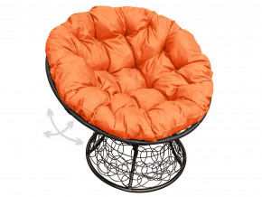 Кресло Папасан пружинка с ротангом оранжевая подушка в Нижних Сергах - nizhnie-sergi.magazinmebel.ru | фото - изображение 1