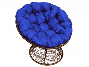 Кресло Папасан с ротангом синяя подушка в Нижних Сергах - nizhnie-sergi.magazinmebel.ru | фото