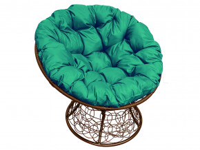 Кресло Папасан с ротангом зелёная подушка в Нижних Сергах - nizhnie-sergi.magazinmebel.ru | фото