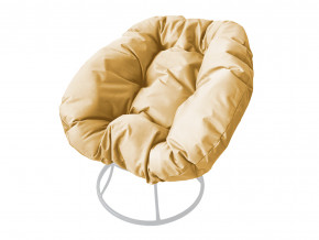 Кресло Пончик без ротанга бежевая подушка в Нижних Сергах - nizhnie-sergi.magazinmebel.ru | фото