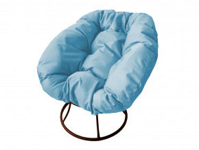 Кресло Пончик без ротанга голубая подушка в Нижних Сергах - nizhnie-sergi.magazinmebel.ru | фото - изображение 1