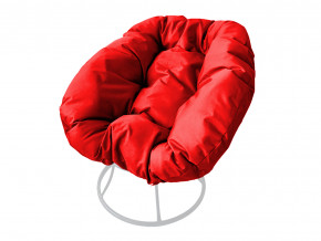 Кресло Пончик без ротанга красная подушка в Нижних Сергах - nizhnie-sergi.magazinmebel.ru | фото - изображение 1