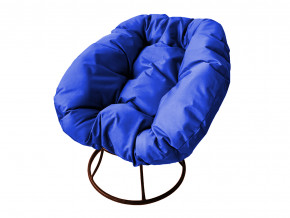 Кресло Пончик без ротанга синяя подушка в Нижних Сергах - nizhnie-sergi.magazinmebel.ru | фото