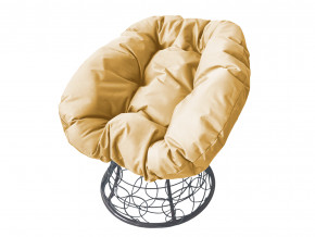 Кресло Пончик с ротангом бежевая подушка в Нижних Сергах - nizhnie-sergi.magazinmebel.ru | фото