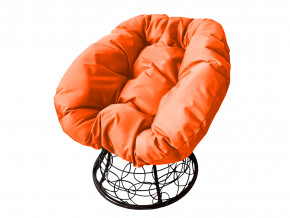 Кресло Пончик с ротангом оранжевая подушка в Нижних Сергах - nizhnie-sergi.magazinmebel.ru | фото - изображение 1