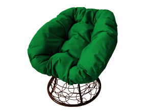 Кресло Пончик с ротангом зелёная подушка в Нижних Сергах - nizhnie-sergi.magazinmebel.ru | фото