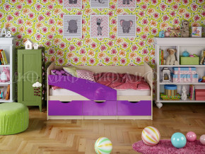 Кровать Бабочки 1600 Фиолетовый металлик в Нижних Сергах - nizhnie-sergi.magazinmebel.ru | фото