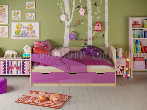 Кровать Дельфин 1600 Фиолетовый металлик в Нижних Сергах - nizhnie-sergi.magazinmebel.ru | фото