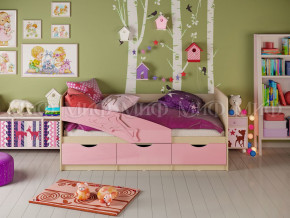 Кровать Дельфин 1600 Розовый металлик в Нижних Сергах - nizhnie-sergi.magazinmebel.ru | фото