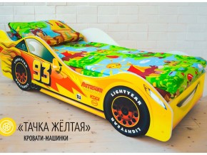 Кровать детская машина Тачка Желтая в Нижних Сергах - nizhnie-sergi.magazinmebel.ru | фото