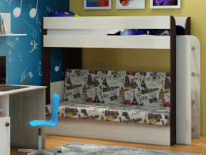 Кровать двухъярусная Карамель 75 венге ткань биг бен в Нижних Сергах - nizhnie-sergi.magazinmebel.ru | фото