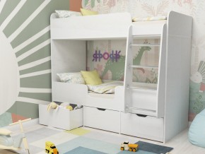 Кровать двухъярусная Малыш двойняшка белый в Нижних Сергах - nizhnie-sergi.magazinmebel.ru | фото - изображение 1