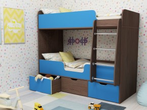 Кровать двухъярусная Малыш двойняшка бодега-голубой в Нижних Сергах - nizhnie-sergi.magazinmebel.ru | фото