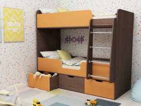 Кровать двухъярусная Малыш двойняшка бодега-оранжевый в Нижних Сергах - nizhnie-sergi.magazinmebel.ru | фото
