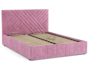 Кровать Гамма 1400 с основанием велюр тенерифе розовый в Нижних Сергах - nizhnie-sergi.magazinmebel.ru | фото - изображение 2