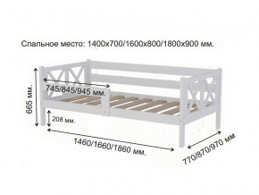 Кровать софа Аист-3 Классика белый 1400х700 мм в Нижних Сергах - nizhnie-sergi.magazinmebel.ru | фото - изображение 2