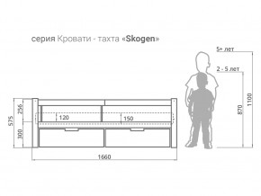 Кровать-тахта Svogen с ящиками и бортиком бежевый-белый в Нижних Сергах - nizhnie-sergi.magazinmebel.ru | фото - изображение 3