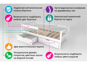 Кровать-тахта Svogen с ящиками и бортиком бежевый-белый в Нижних Сергах - nizhnie-sergi.magazinmebel.ru | фото - изображение 4