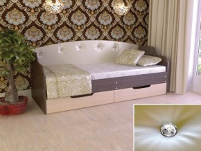 Кровать Юниор Тип 2 Венге/дуб молочный 800х1600 в Нижних Сергах - nizhnie-sergi.magazinmebel.ru | фото