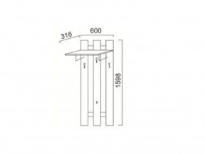 ПР-13 Вешалка в Нижних Сергах - nizhnie-sergi.magazinmebel.ru | фото