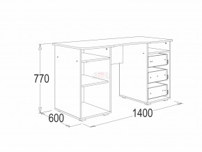 Стол письменный 3 Омега 16 в Нижних Сергах - nizhnie-sergi.magazinmebel.ru | фото - изображение 2