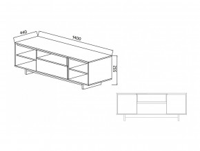 Тумба для ТВА Moderno-1400 Ф6 в Нижних Сергах - nizhnie-sergi.magazinmebel.ru | фото - изображение 4